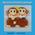 Tazón de cerámica multicolor en forma de mono para ventas directas de fábrica